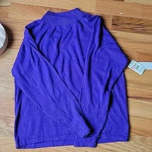Vintage Yarnworks Purple Mock Lighweight Sweater Size Large